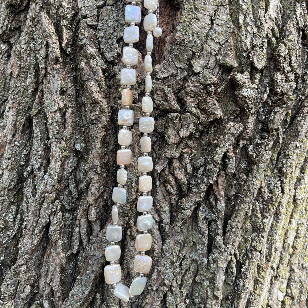 White Baroque Freshwater Pearl Necklace
